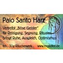 Palo Santo Harz - Räucherwerk 30g  (Bursera graveolens) aus Peru